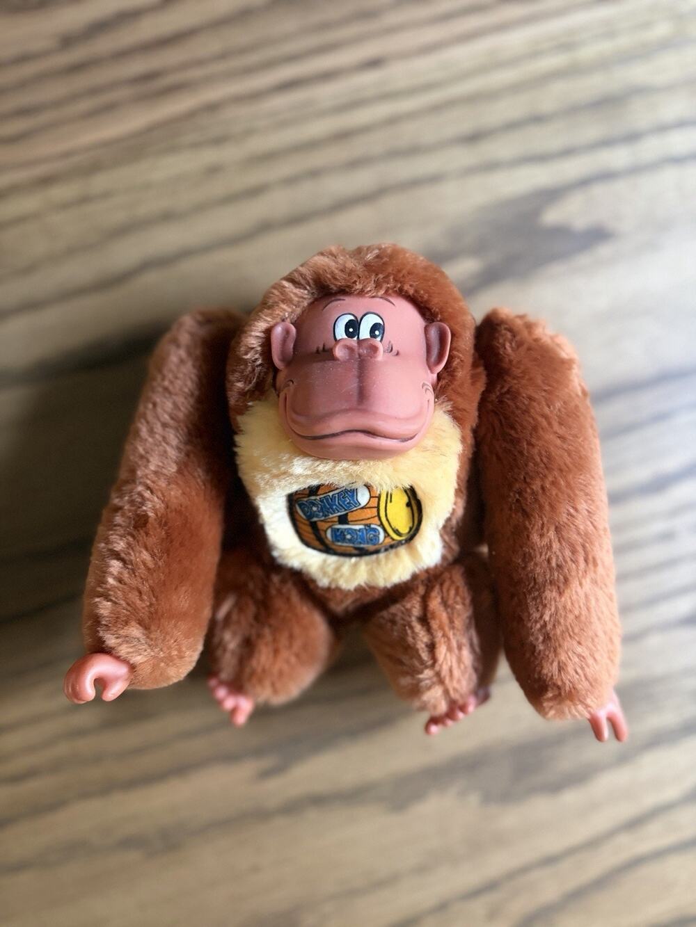 Vintage 1982 Donkey Kong Nintendo 7" Bean Bag Plush Barrel Stomach